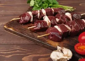 beef liver shish with spices
